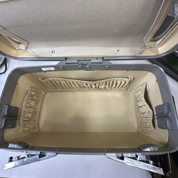 Vintage Samsonite Profile II Brown Carry On Makeup Case Mirror Tray Made In USA - Picture 10 of 12